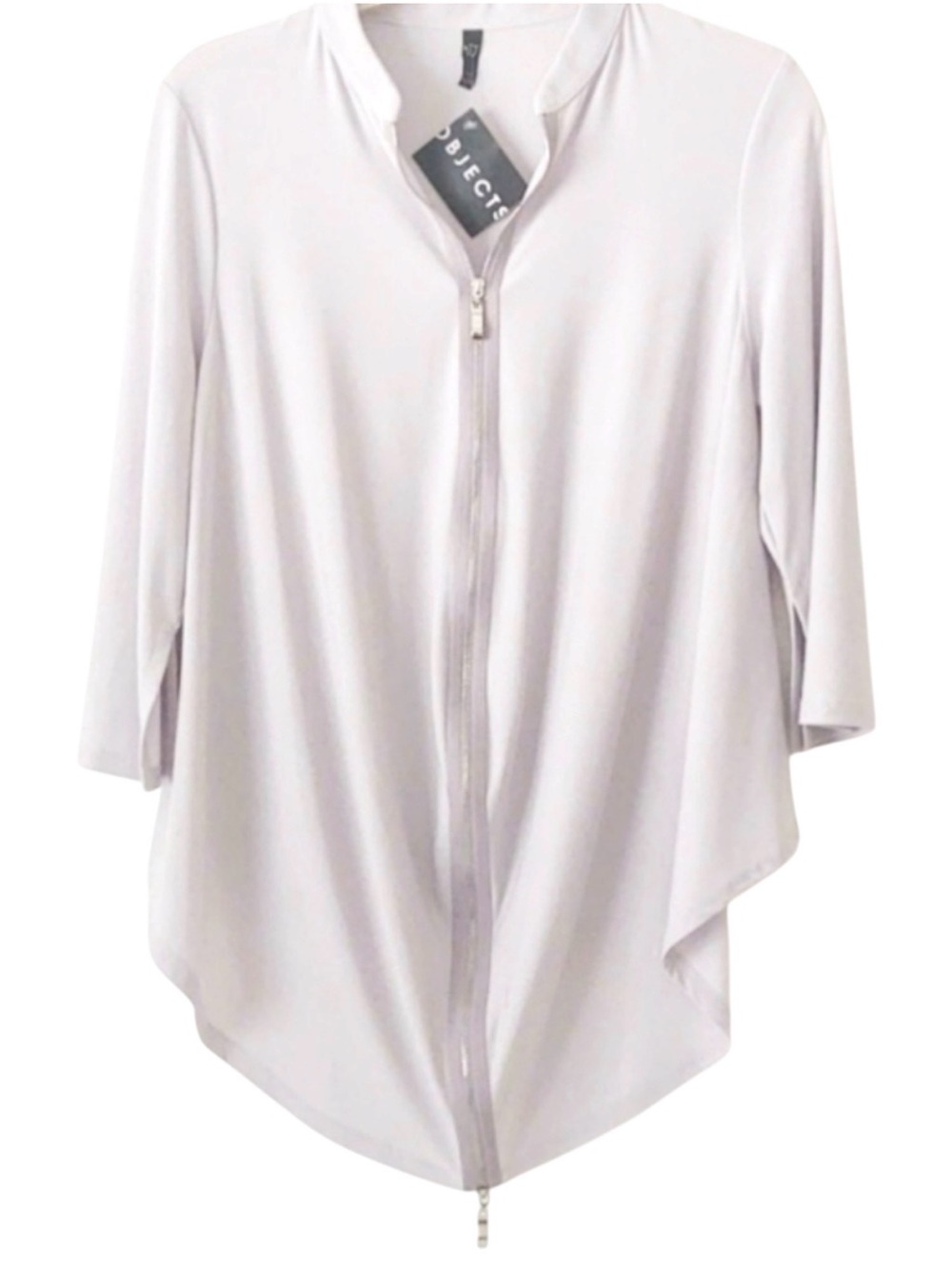 Long Sleeve Zip Top Blouse Small
